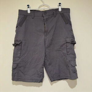 Men’s Y2K Beverly Hills Polo Club Brand  Grey Colour Cargo Style Shorts Size 32